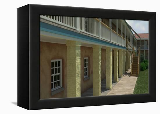 Computer-Graphic Recreation of the Balustrade in Front of the North Barracks in Fort Moultrie-null-Framed Premier Image Canvas