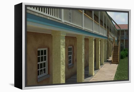 Computer-Graphic Recreation of the Balustrade in Front of the North Barracks in Fort Moultrie-null-Framed Premier Image Canvas