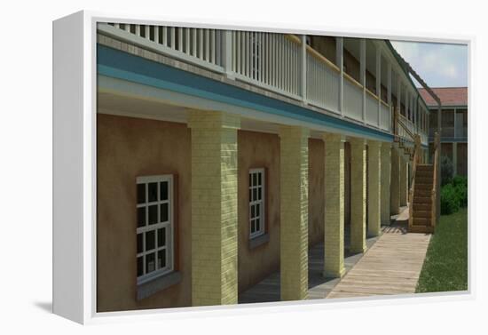 Computer-Graphic Recreation of the Balustrade in Front of the North Barracks in Fort Moultrie-null-Framed Premier Image Canvas