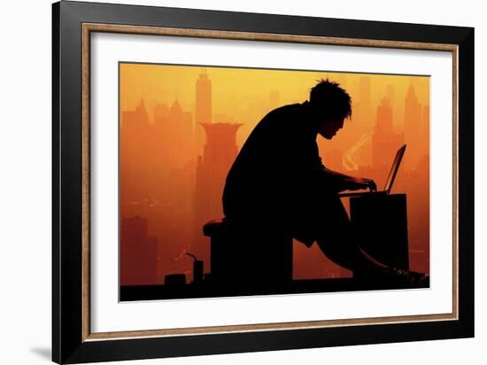 Computer Hacker, Artwork-SMETEK-Framed Photographic Print