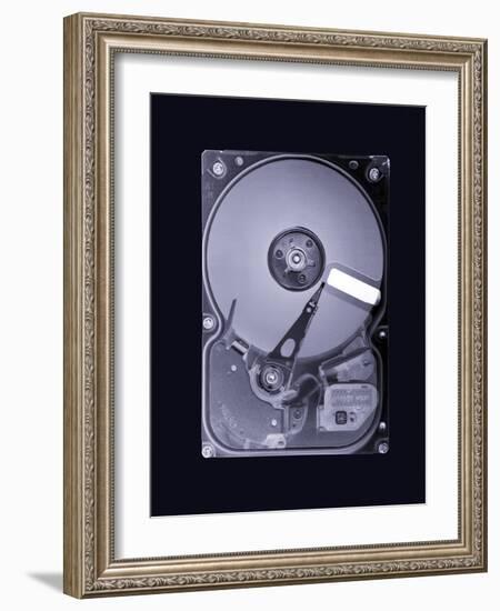 Computer Hard Disk, Simulated X-ray-Mark Sykes-Framed Photographic Print