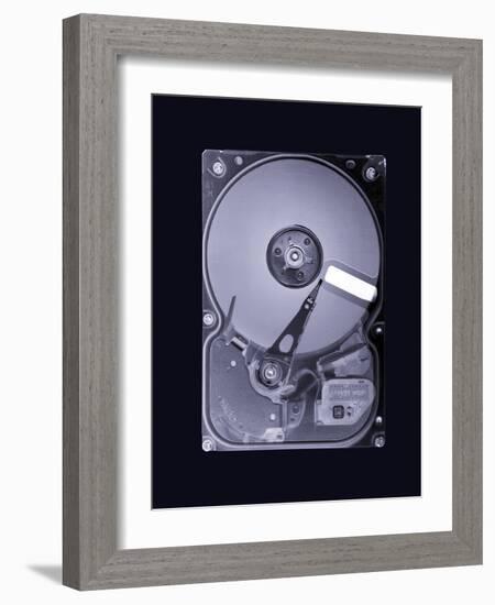 Computer Hard Disk, Simulated X-ray-Mark Sykes-Framed Photographic Print