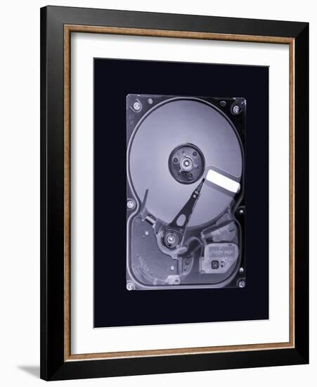 Computer Hard Disk, Simulated X-ray-Mark Sykes-Framed Photographic Print