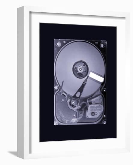 Computer Hard Disk, Simulated X-ray-Mark Sykes-Framed Photographic Print