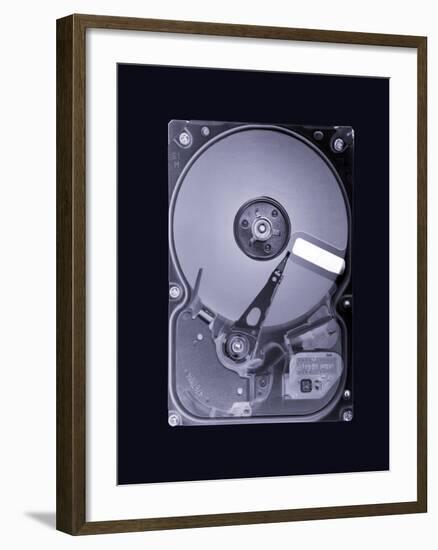 Computer Hard Disk, Simulated X-ray-Mark Sykes-Framed Photographic Print