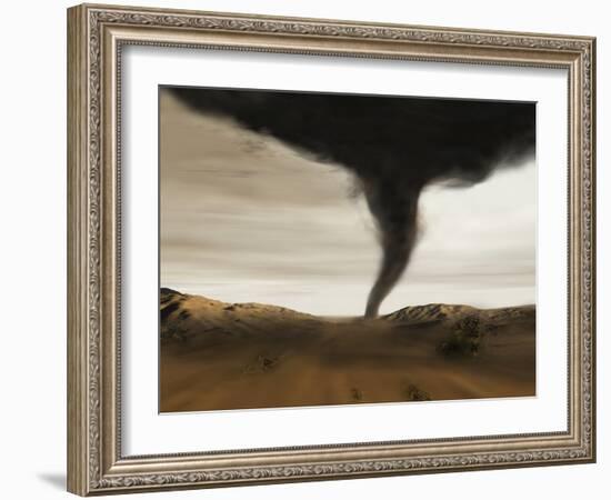 Computer Illustration of a Tornado-Mehau Kulyk-Framed Photographic Print