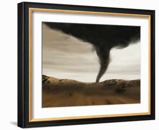 Computer Illustration of a Tornado-Mehau Kulyk-Framed Photographic Print