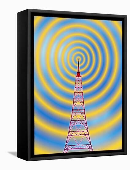 Computer Image of Radio Transmission-Mehau Kulyk-Framed Premier Image Canvas