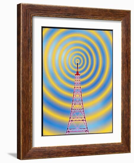 Computer Image of Radio Transmission-Mehau Kulyk-Framed Photographic Print