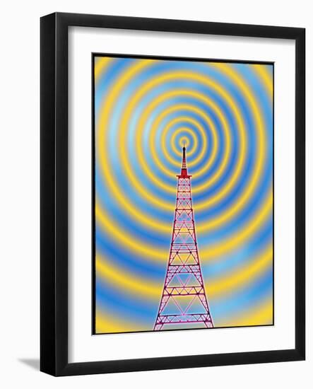 Computer Image of Radio Transmission-Mehau Kulyk-Framed Photographic Print