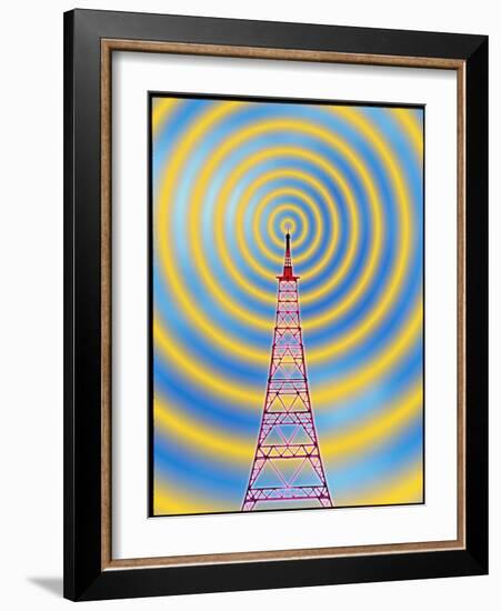 Computer Image of Radio Transmission-Mehau Kulyk-Framed Photographic Print