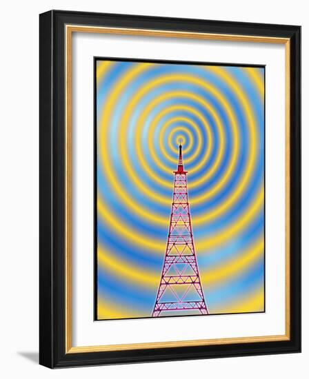 Computer Image of Radio Transmission-Mehau Kulyk-Framed Photographic Print