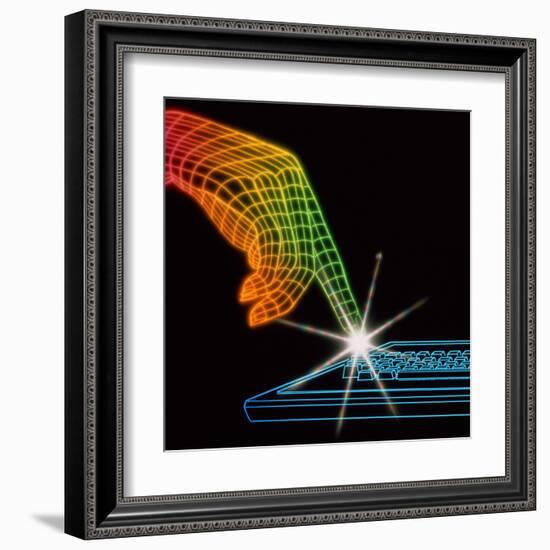 Computer Keyboard-Tony Craddock-Framed Premium Photographic Print
