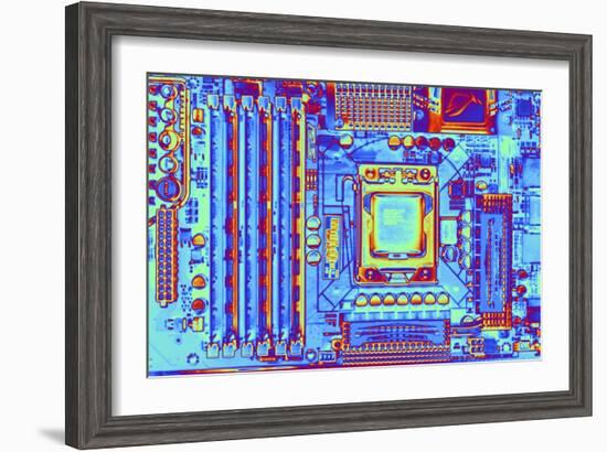 Computer Motherboard with Core I7 CPU-PASIEKA-Framed Photographic Print