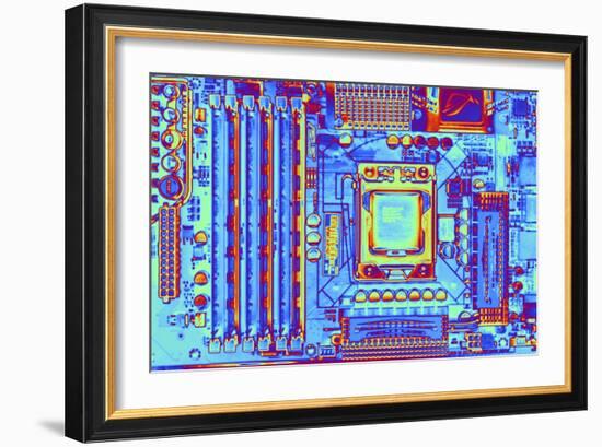 Computer Motherboard with Core I7 CPU-PASIEKA-Framed Photographic Print