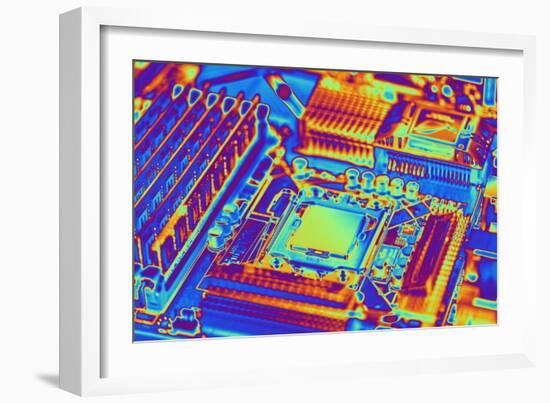 Computer Motherboard with Core I7 CPU-PASIEKA-Framed Photographic Print