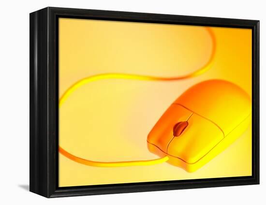 Computer Mouse in Yellow Light-null-Framed Premier Image Canvas