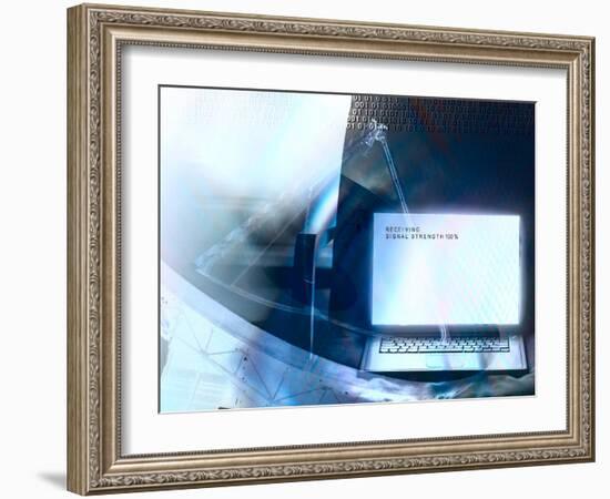 Computer Receiving Signal-null-Framed Photographic Print