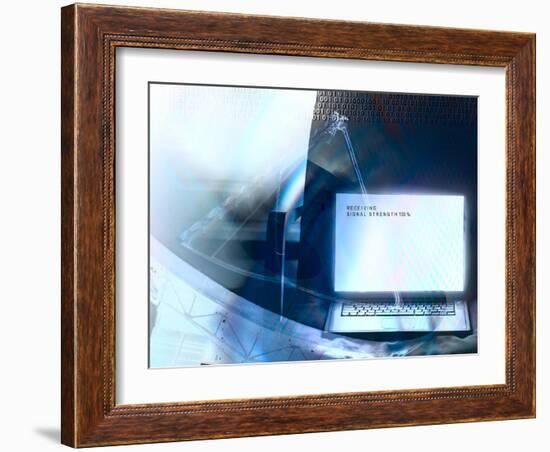 Computer Receiving Signal-null-Framed Photographic Print
