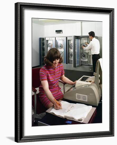 Computer Room, Huntsman House, Tetleys Brewers Headquarters, Leeds, West Yorkshire, 1968-Michael Walters-Framed Photographic Print