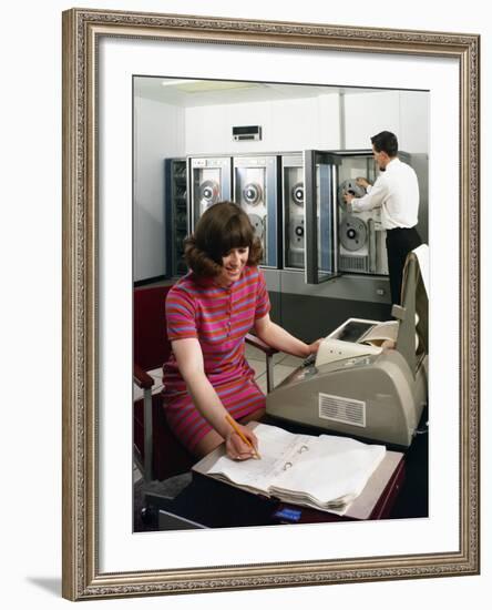 Computer Room, Huntsman House, Tetleys Brewers Headquarters, Leeds, West Yorkshire, 1968-Michael Walters-Framed Photographic Print