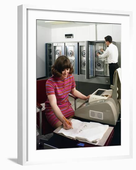 Computer Room, Huntsman House, Tetleys Brewers Headquarters, Leeds, West Yorkshire, 1968-Michael Walters-Framed Photographic Print