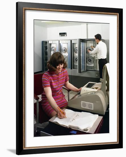 Computer Room, Huntsman House, Tetleys Brewers Headquarters, Leeds, West Yorkshire, 1968-Michael Walters-Framed Photographic Print