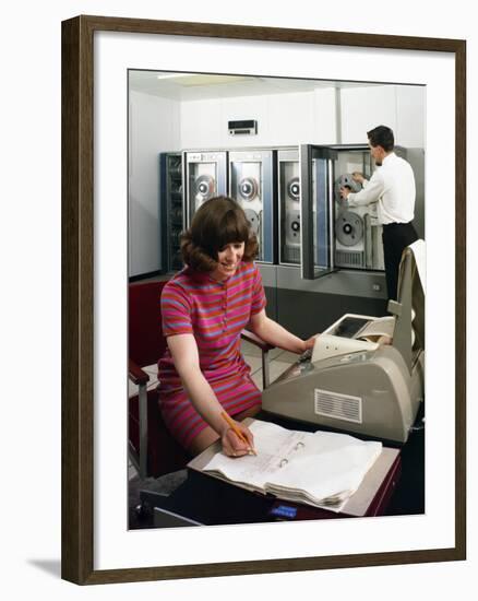 Computer Room, Huntsman House, Tetleys Brewers Headquarters, Leeds, West Yorkshire, 1968-Michael Walters-Framed Photographic Print