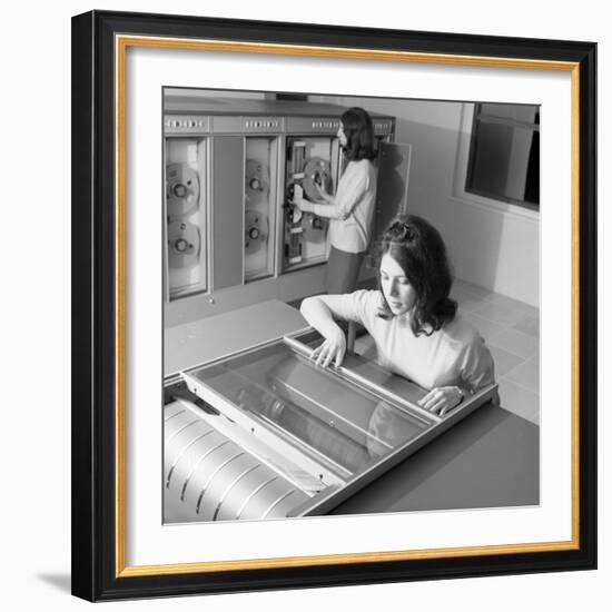 Computer Room, Rotherham Infirmary, South Yorkshire, 1967-Michael Walters-Framed Photographic Print