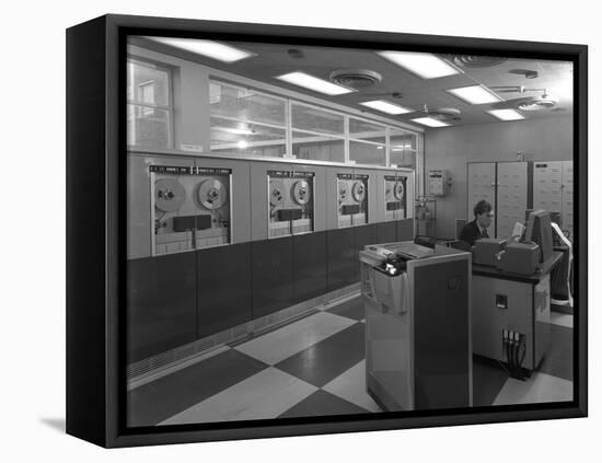 Computer Room Scene, the Park Gate Iron and Steel Co, Rotherham, 1964-Michael Walters-Framed Premier Image Canvas