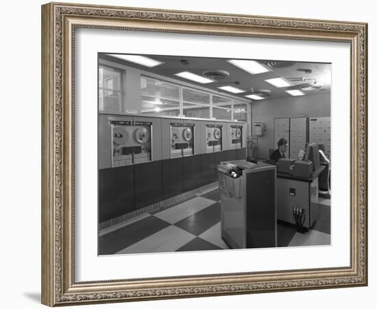 Computer Room Scene, the Park Gate Iron and Steel Co, Rotherham, 1964-Michael Walters-Framed Photographic Print