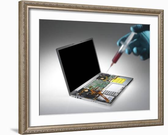 Computer Virus, Conceptual Image-Tek Image-Framed Photographic Print