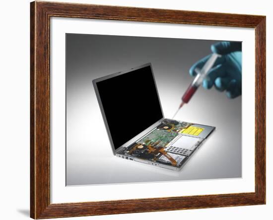 Computer Virus, Conceptual Image-Tek Image-Framed Photographic Print