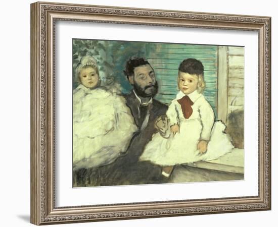 Comte Le Pic and His Sons-Edgar Degas-Framed Giclee Print