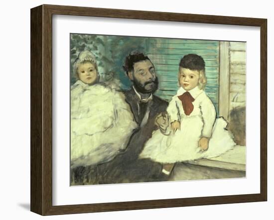 Comte Le Pic and His Sons-Edgar Degas-Framed Giclee Print