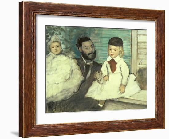 Comte Le Pic and His Sons-Edgar Degas-Framed Giclee Print