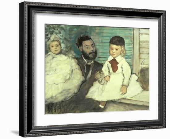 Comte Le Pic and His Sons-Edgar Degas-Framed Giclee Print