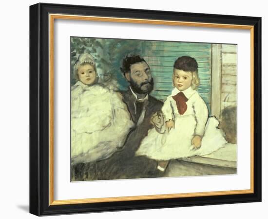 Comte Le Pic and His Sons-Edgar Degas-Framed Giclee Print