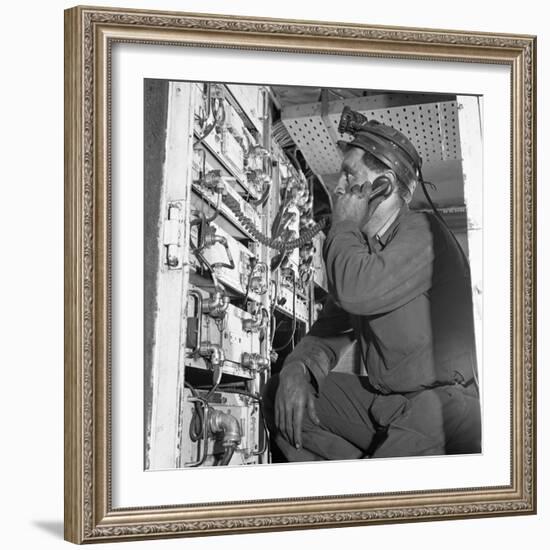 Comunications, a Miner from Bevercotes Colliery, Nottinghamshire, 1967-Michael Walters-Framed Photographic Print