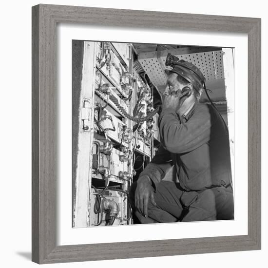 Comunications, a Miner from Bevercotes Colliery, Nottinghamshire, 1967-Michael Walters-Framed Photographic Print