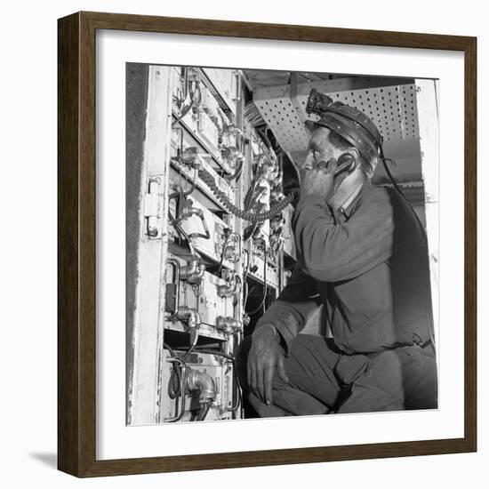 Comunications, a Miner from Bevercotes Colliery, Nottinghamshire, 1967-Michael Walters-Framed Photographic Print