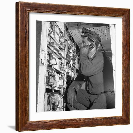 Comunications, a Miner from Bevercotes Colliery, Nottinghamshire, 1967-Michael Walters-Framed Photographic Print