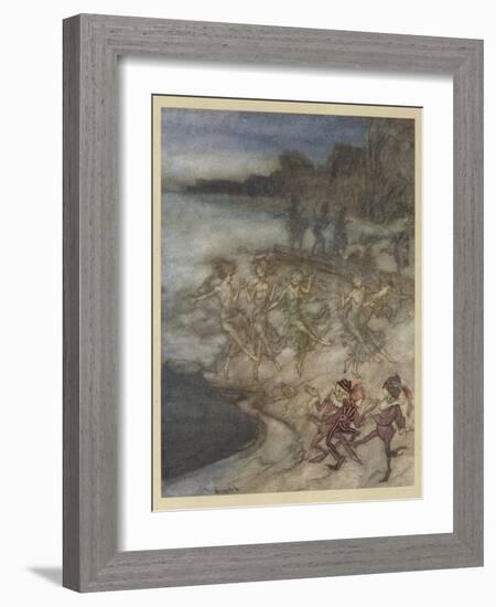 Comus, Milton, Fairies-Arthur Rackham-Framed Art Print