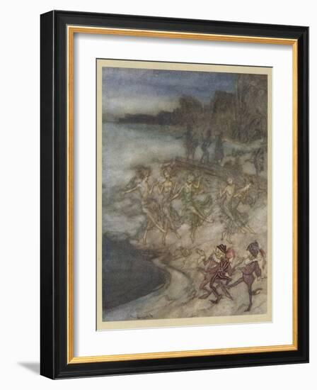 Comus, Milton, Fairies-Arthur Rackham-Framed Art Print