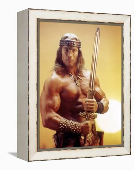 Conan the Destroyer, Arnold Schwarzenegger, by Richard Fleischer with, 1984-null-Framed Stretched Canvas