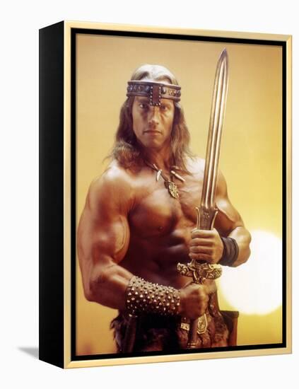 Conan the Destroyer, Arnold Schwarzenegger, by Richard Fleischer with, 1984-null-Framed Stretched Canvas