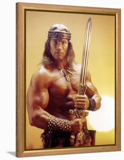 Conan the Destroyer, Arnold Schwarzenegger, by Richard Fleischer with, 1984-null-Framed Stretched Canvas