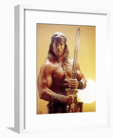 Conan the Destroyer, Arnold Schwarzenegger, by Richard Fleischer with, 1984-null-Framed Photo