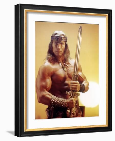 Conan the Destroyer, Arnold Schwarzenegger, by Richard Fleischer with, 1984-null-Framed Photo