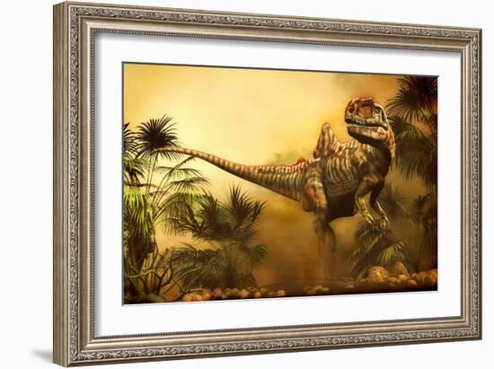 Concavenator Was a Theropod Dinosaur from the Early Cretaceous Period-null-Framed Art Print